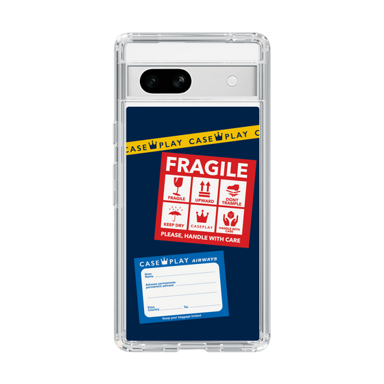 スリムプロテクションケース［ FRAGILE Stickers - Navy ］