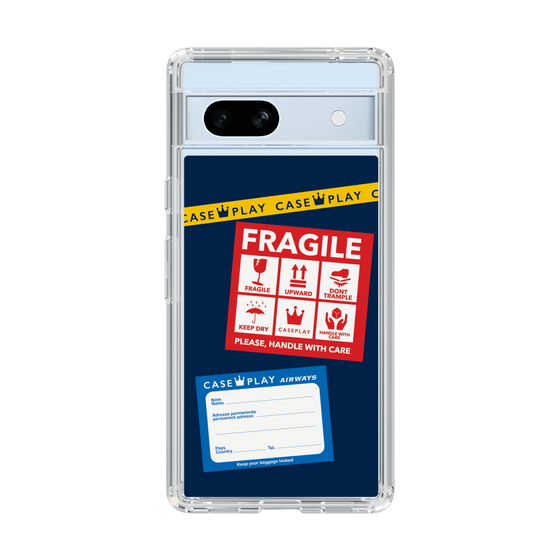 スリムプロテクションケース［ FRAGILE Stickers - Navy ］