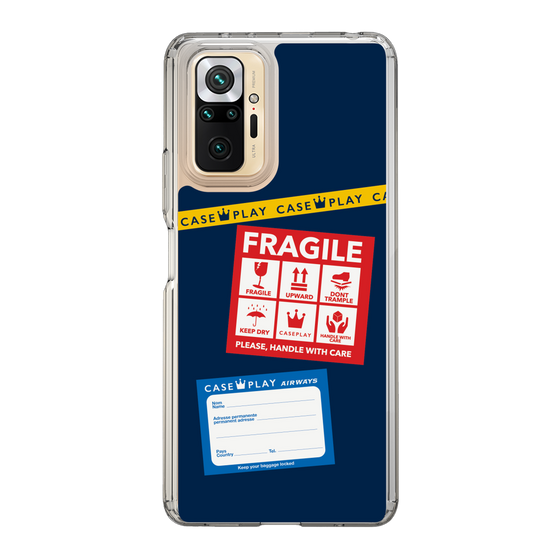 スリムプロテクションケース［ FRAGILE Stickers - Navy ］