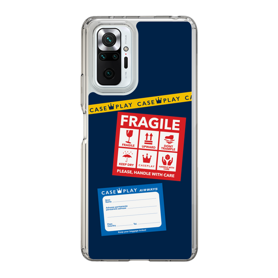 スリムプロテクションケース［ FRAGILE Stickers - Navy ］