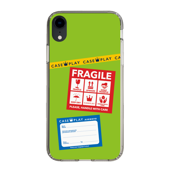 スリムプロテクションケース［ FRAGILE Stickers - Green ］