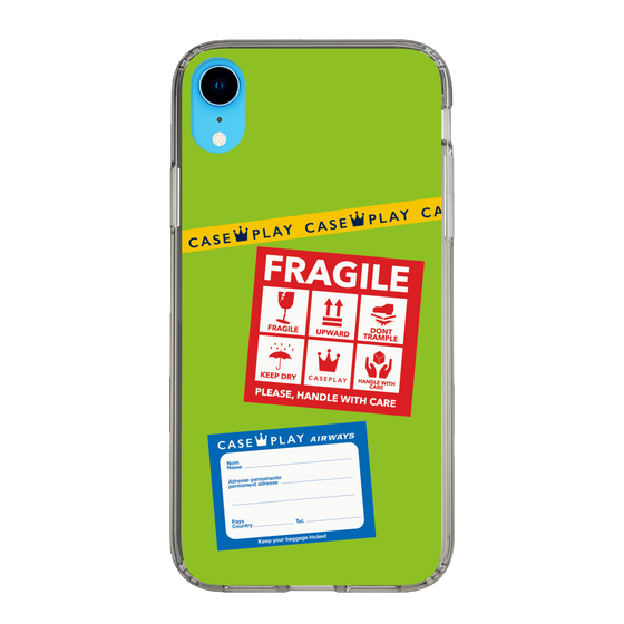 スリムプロテクションケース［ FRAGILE Stickers - Green ］