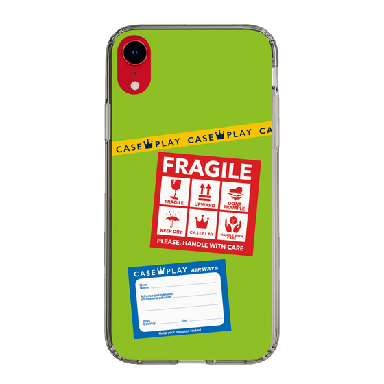 スリムプロテクションケース［ FRAGILE Stickers - Green ］