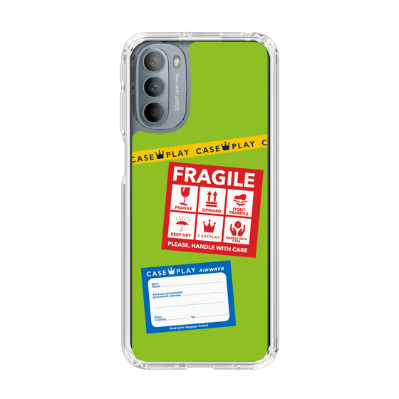 スリムプロテクションケース［ FRAGILE Stickers - Green ］
