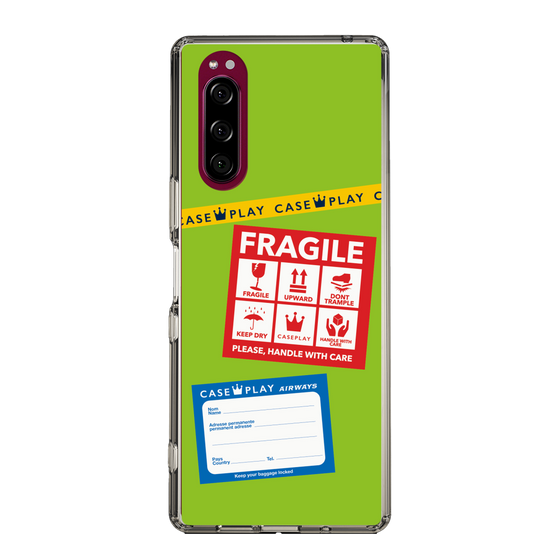 スリムプロテクションケース［ FRAGILE Stickers - Green ］
