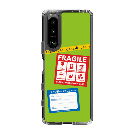 スリムプロテクションケース［ FRAGILE Stickers - Green ］