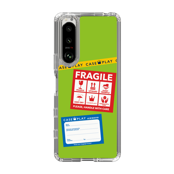 スリムプロテクションケース［ FRAGILE Stickers - Green ］