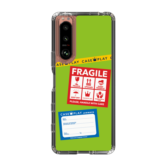 スリムプロテクションケース［ FRAGILE Stickers - Green ］