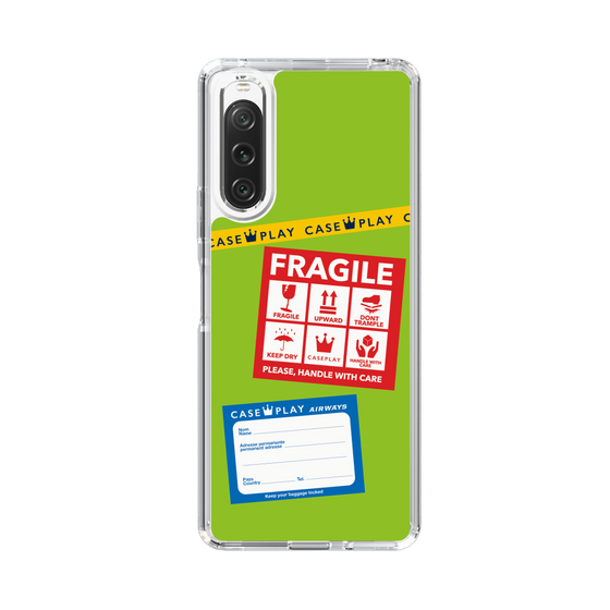 スリムプロテクションケース［ FRAGILE Stickers - Green ］