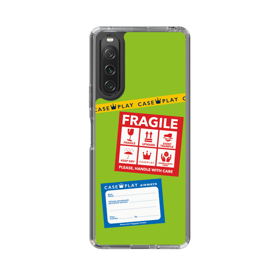 スリムプロテクションケース［ FRAGILE Stickers - Green ］