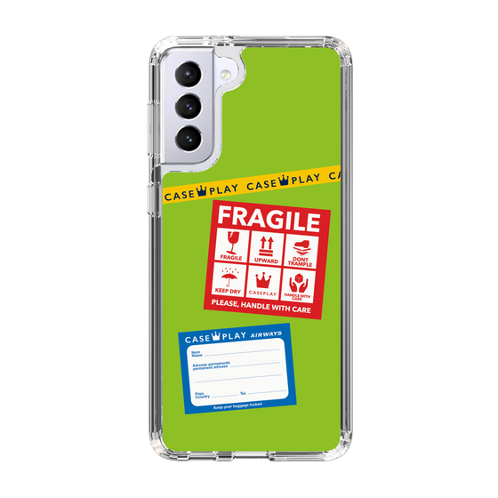 スリムプロテクションケース［ FRAGILE Stickers - Green ］