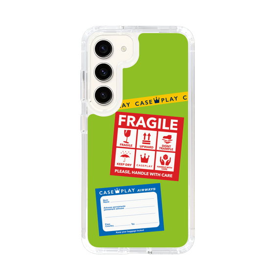 スリムプロテクションケース［ FRAGILE Stickers - Green ］