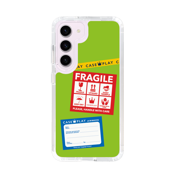 スリムプロテクションケース［ FRAGILE Stickers - Green ］