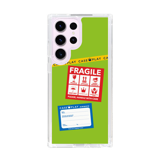 スリムプロテクションケース［ FRAGILE Stickers - Green ］