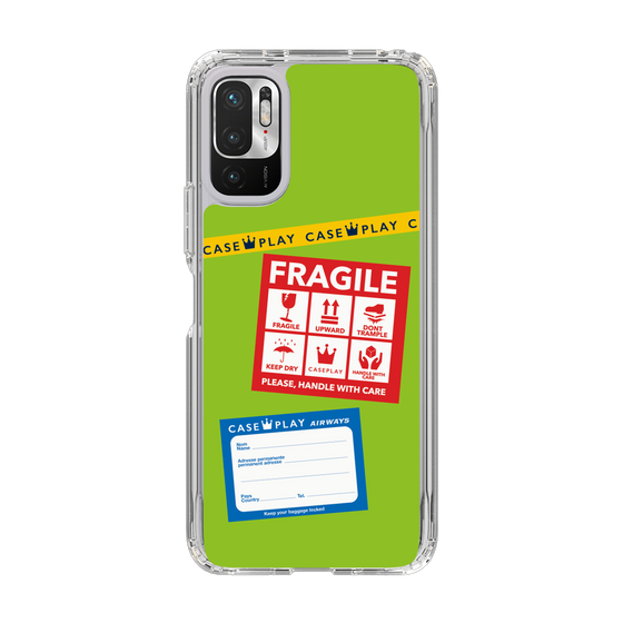 スリムプロテクションケース［ FRAGILE Stickers - Green ］