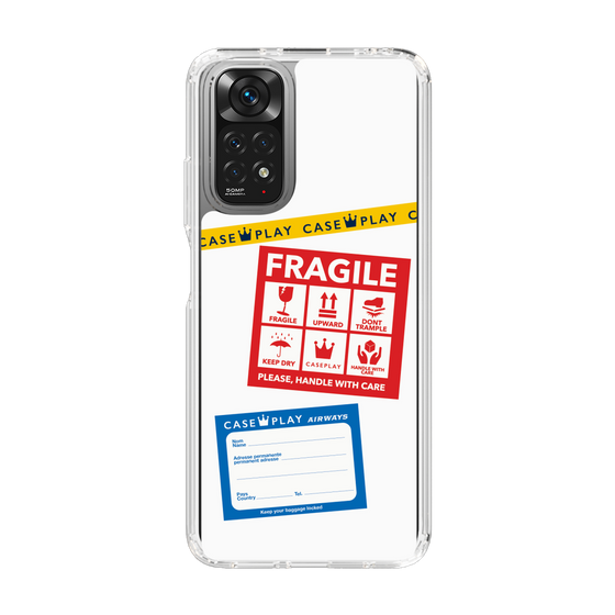 スリムプロテクションケース［ FRAGILE Stickers - White ］