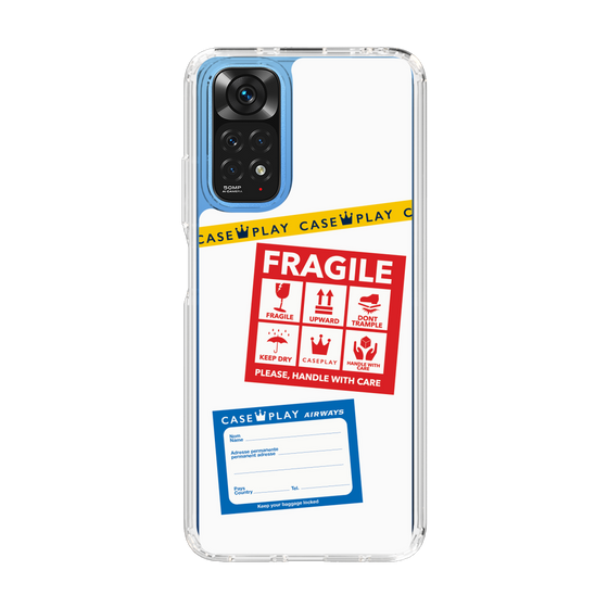 スリムプロテクションケース［ FRAGILE Stickers - White ］