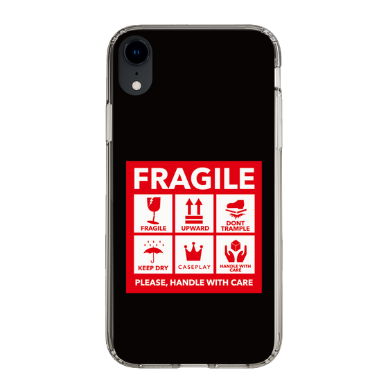 スリムプロテクションケース［ FRAGILE Sticker - Black ］
