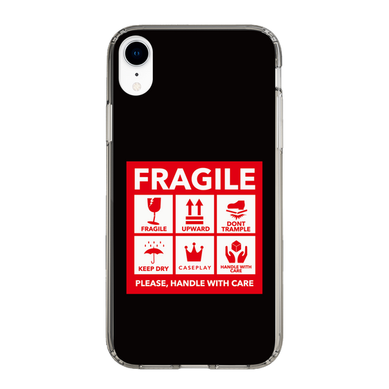 スリムプロテクションケース［ FRAGILE Sticker - Black ］