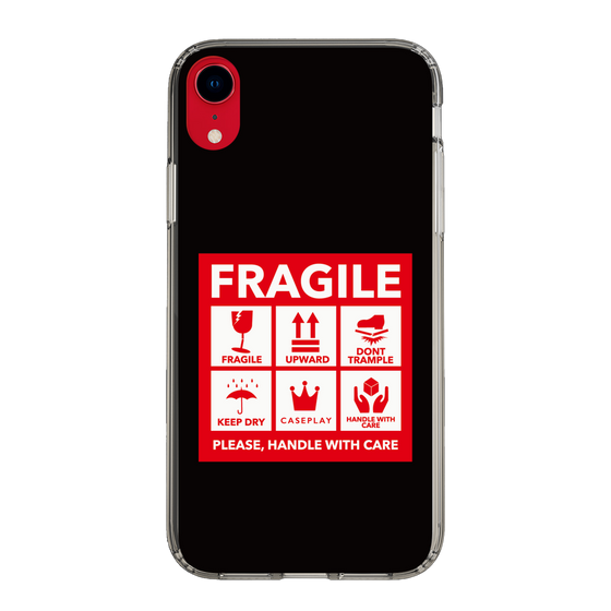 スリムプロテクションケース［ FRAGILE Sticker - Black ］