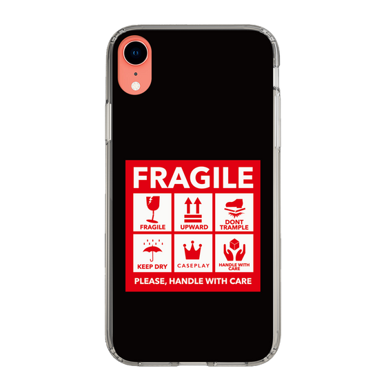 スリムプロテクションケース［ FRAGILE Sticker - Black ］