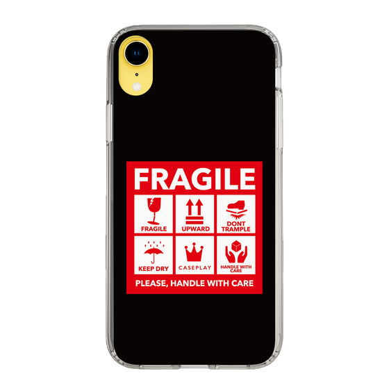 スリムプロテクションケース［ FRAGILE Sticker - Black ］
