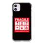 スリムプロテクションケース［ FRAGILE Sticker - Black ］