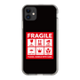 スリムプロテクションケース［ FRAGILE Sticker - Black ］
