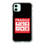 スリムプロテクションケース［ FRAGILE Sticker - Black ］