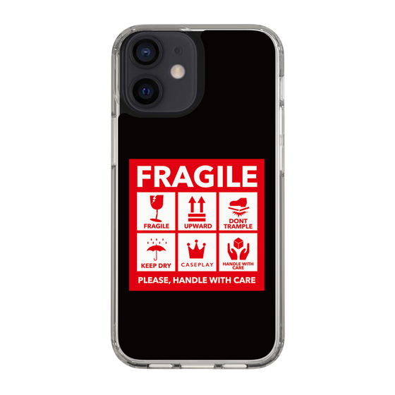 スリムプロテクションケース［ FRAGILE Sticker - Black ］