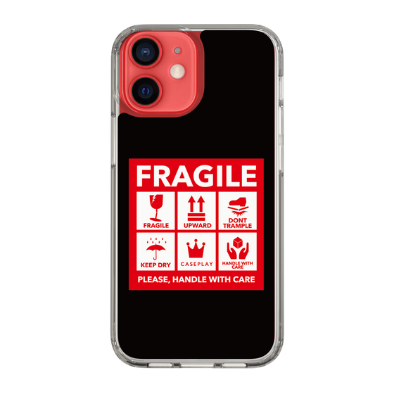 スリムプロテクションケース［ FRAGILE Sticker - Black ］