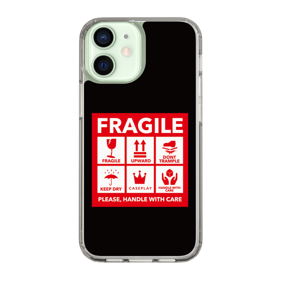 スリムプロテクションケース［ FRAGILE Sticker - Black ］