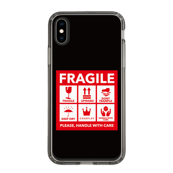 スリムプロテクションケース［ FRAGILE Sticker - Black ］