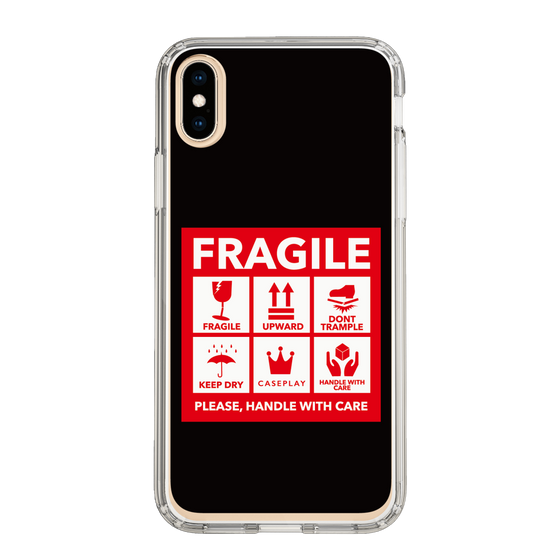スリムプロテクションケース［ FRAGILE Sticker - Black ］