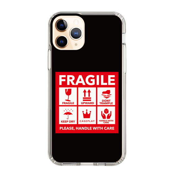 スリムプロテクションケース［ FRAGILE Sticker - Black ］