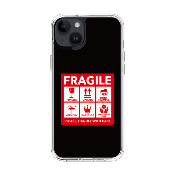 スリムプロテクションケース［ FRAGILE Sticker - Black ］