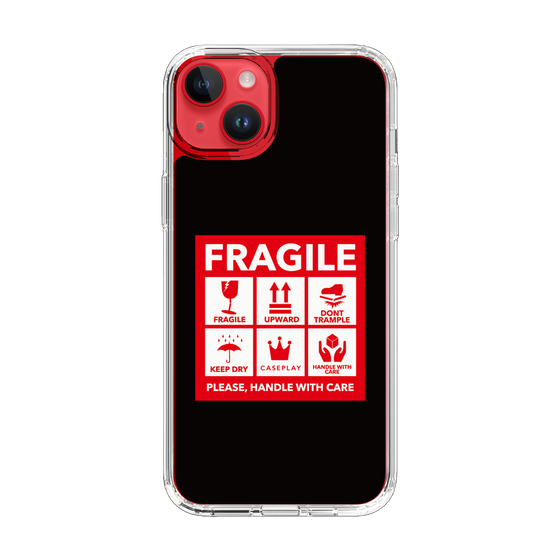 スリムプロテクションケース［ FRAGILE Sticker - Black ］
