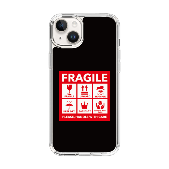 スリムプロテクションケース［ FRAGILE Sticker - Black ］