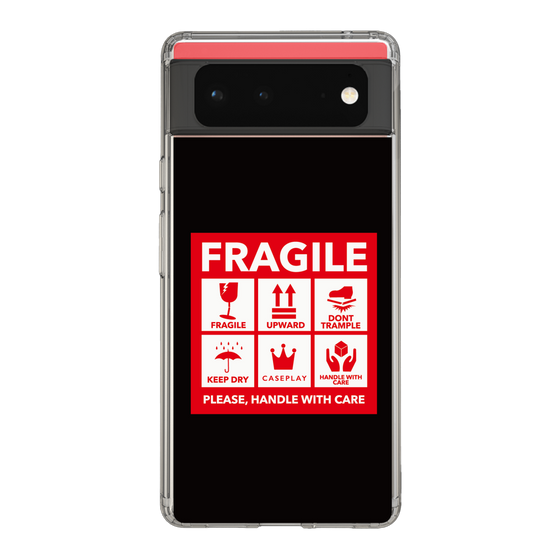 スリムプロテクションケース［ FRAGILE Sticker - Black ］