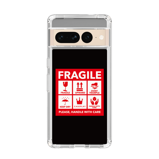 スリムプロテクションケース［ FRAGILE Sticker - Black ］