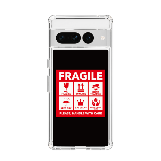 スリムプロテクションケース［ FRAGILE Sticker - Black ］