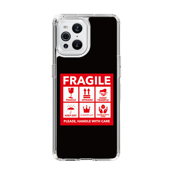 スリムプロテクションケース［ FRAGILE Sticker - Black ］