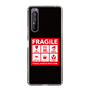 スリムプロテクションケース［ FRAGILE Sticker - Black ］