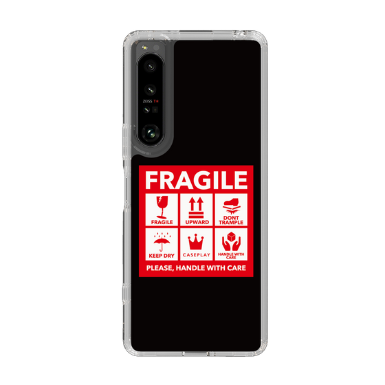 スリムプロテクションケース［ FRAGILE Sticker - Black ］