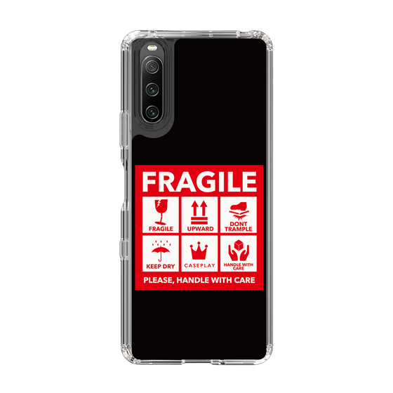 スリムプロテクションケース［ FRAGILE Sticker - Black ］