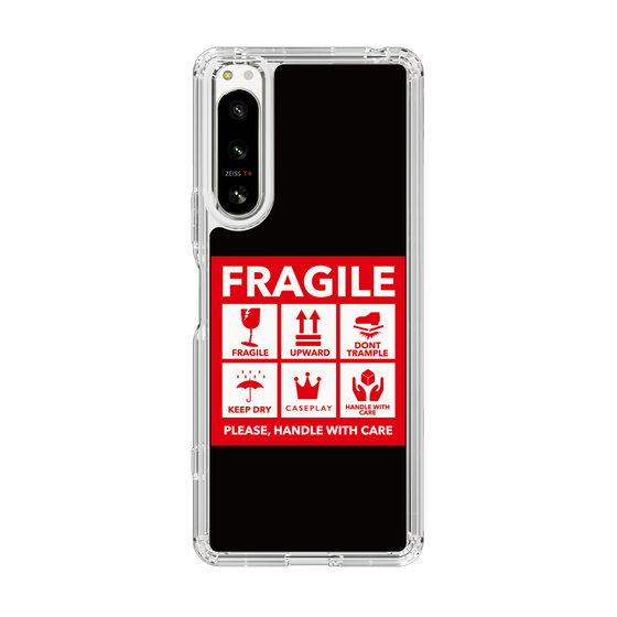 スリムプロテクションケース［ FRAGILE Sticker - Black ］