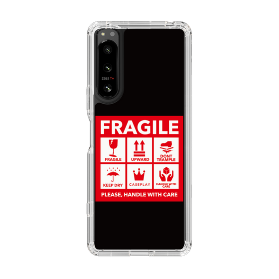 スリムプロテクションケース［ FRAGILE Sticker - Black ］