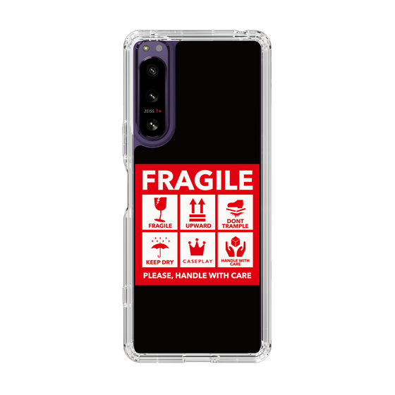 スリムプロテクションケース［ FRAGILE Sticker - Black ］