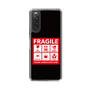 スリムプロテクションケース［ FRAGILE Sticker - Black ］