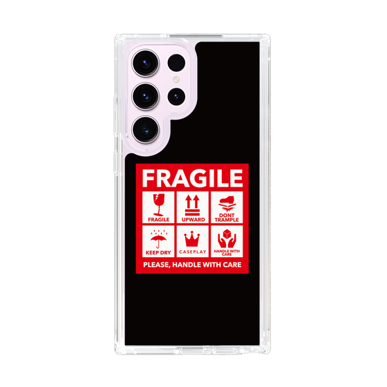 スリムプロテクションケース［ FRAGILE Sticker - Black ］